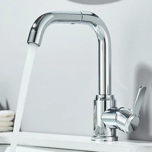 Waschtischarmatur Badarmatur 360° Wasserhahn Bad Waschbecken Mischbatterie Chrom - Bild 1 von 11