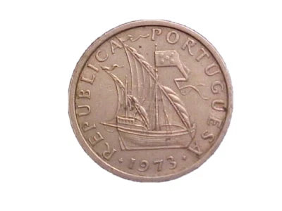 1973 Portugal 5 Escudos KM# 591 - Very Nice Circ Collector Coin! -c1424xux - Image 1 of 2