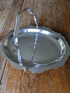Vintage A1 EPNS Silver Plate Sweets Serving Tray Dish 28 cm with handle - Picture 1 of 7