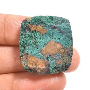 70.00 Cts Azurite Malachite Loose Gemstone Radiant Druzy Natural 27X25X9 mm - Picture 1 of 6