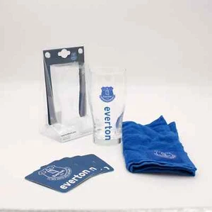 Everton FC Mini Bar Set Pint Glass Coasters Towel Football New Official Licensed - Picture 1 of 4