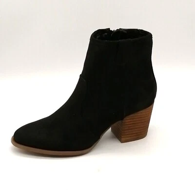 Carlos by Carlos Santana 女式 Rowan 踝靴黑色侧拉链 6.5 米全新 — 第 1/4 张图片