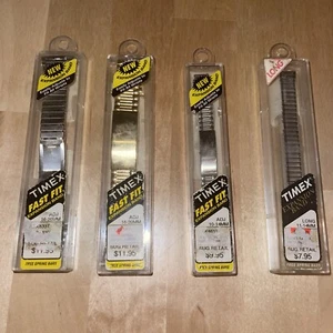 (4) Vintage Timex Expansion Band Flex Watch Repair Resellers Lot. New Old Stock - Picture 1 of 4