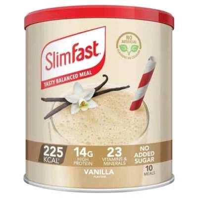 SlimFast Meal Shake Powder Vanilla Flavour 365g - Tasty Balanced Meal - Image 1 of 4