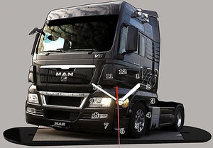 MODEL CARS, TRUCK MAN-01 with Clock 11,8x 7,8 inches and aluminium - Picture 1 of 1