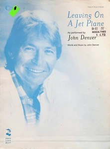 John Denver Leaving On A Jets Plane Sheet Music Song Book - Picture 1 of 3