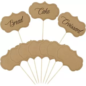 Cheese Markers for Charcuterie Board Food Labels for Party 50 Pieces Blank Cu... - Picture 1 of 7