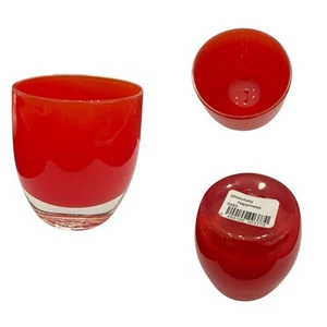 Candelabro Rojo Votivo Glassybaby Original "Felicidad" Pre-Triskelio AGOTADO - Imagen 1 de 4