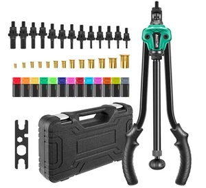 16" Rivet Nut Tool, Rivnut Tool Kit with 7 Metric & 6Inch Mandrels, Nutsert R... - Picture 1 of 6
