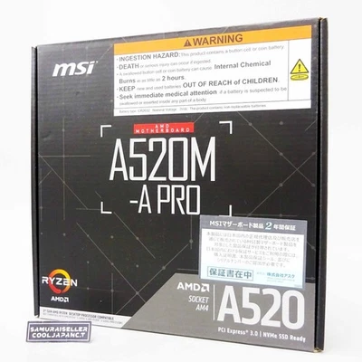 Placa madre MSI A520M-A PRO AM4 AMD A520 USB3.2 Gen1 Micro-ATX Japón NUEVO - Imagen 1 de 4