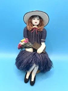 Beautiful Handmade Doll Holding A Bible And A Bouquet Signed Fumiko - Picture 1 of 10