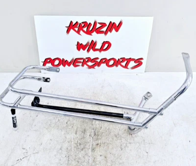 1998 HARLEY FLH ELECTRA GLIDE Chrome Right Saddlebag Guard Bumper Surround Bars - Image 1 of 4