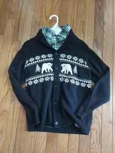 Janie and Jack Boys Christmas holiday Sweater and shirt sz 10 - Picture 1 of 2