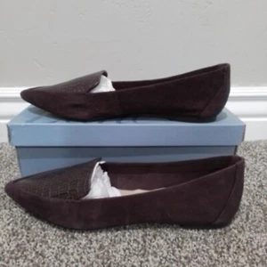 Size 10 Women's Essex Lane Aleanor Deep Wine Slip On Loafer Shoes - Picture 1 of 7