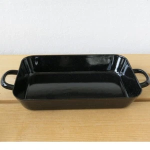 Riess Emaille Bratreine schwarz 41 cm Bräter Emaillepfanne Auflaufform - Bild 1 von 3