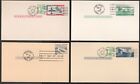 CANAL ZONE Postal Card FDC - First Day covers - Four Different