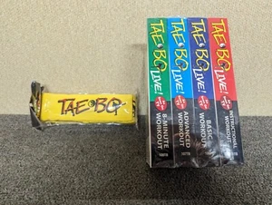 Billy Blanks Tae Bo Live! Set of 4 VHS Basic & Advanced with hand wraps SEALED - Picture 1 of 3