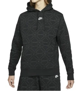 Nike Mens AOP Charcoal Gray Hoodie Size XL - Picture 1 of 2