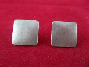 Vintage 1970 s-1980 s Women s Brass Square Fashion Costume Earrings - Picture 1 of 6