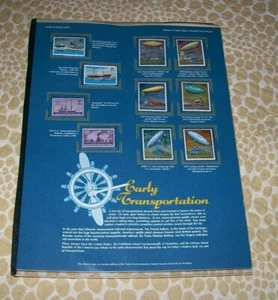 STAMPS: World of Stamps Early Transportation US, Dominica & Comoros 10x13 - Picture 1 of 1
