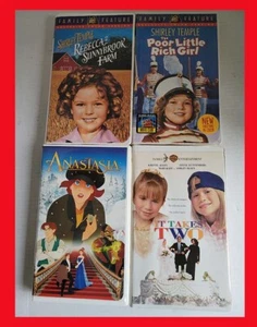 VHS Lot Shirley Temple Rebecca Sunnybrook Farm Poor Little Rich Girl Anastasia + - Picture 1 of 2