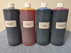 4x1000ml Bulk refill ink for HP Canon Epson Lexmark Dell Brother inkjet printer - Picture 1 of 1