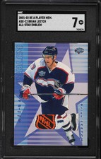 2001 Be A Player Memorabilia All Star Emblem Brian Leetch NHL SHIELD PATCH SGC 7
