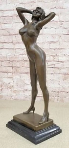 Bronze Sculpture **NUDE** Playboy Bunny Centerfolds Sexy Girl Statue - Picture 1 of 10