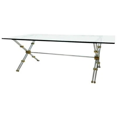 Rare Brass and Chrome Table by John Vesey - Image 1 of 4