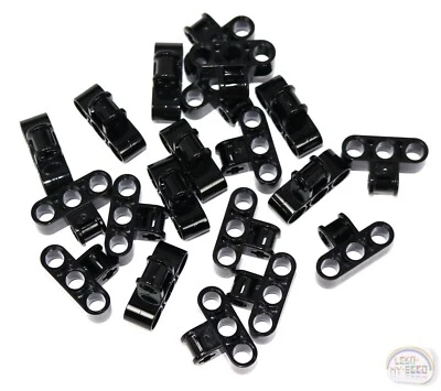 LEGO Technic - 3L Perpendicular Axle & Pin Connector - Triple - Black - 63869 - Image 1 of 4