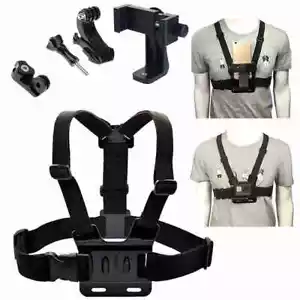 Action Camera &Phone Chest Mount Strap Holder for iphone Hero Insta360 - Picture 1 of 12