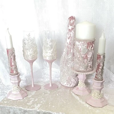 Wedding Toasting Set Champagne Candles Set - Image 1 of 4