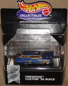 Hot Wheels, FIREWOOD CUSTOM '50 BUICK WAGON, Metallic Blue Hot, NEW in Box! - Picture 1 of 7