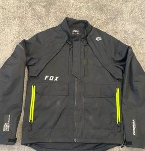 Fox Racing Legion Moto Cross Jacket Men’s M Black Vented Removable Sleeves - Picture 1 of 14