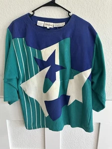 Vtg Shirt Top, Neiman Marcus, Abby Rose for Strategy M 80s 90s Bold Colors - Picture 1 of 5