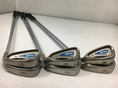 (PING) G2 Iron Set 6pcs 5-PW Original Steel Flex Stiff Aqua used golf japan - Image 1 of 4