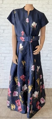 Vestido Mikado Sachin and Babi Marta Estampado Floral con Cinturón Talla 14 *LEER* Foto 1 de 4