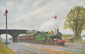 Railway Postcard GWR Dean Single Hayes Worcester Express 1910 Loco Ian Allan LPC - Picture 1 of 1