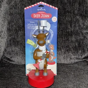 Hallmark Northpole Deer John Singing Talking Bathroom Sensor Reindeer NEW Works - Picture 1 of 5