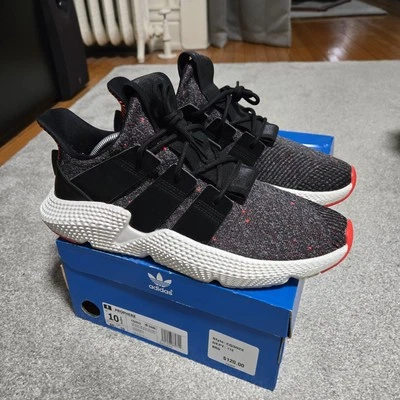 Adidas Prophere Core Black Solar Red MENS SZ 10.5 Sneakers Shoes Knit  - Image 1 of 4