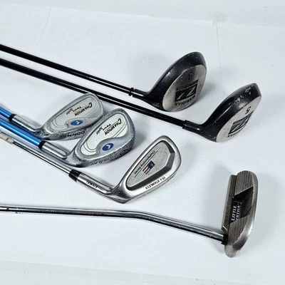 Set mazze da golf junior mix Callaway Donnay USKG Meridian putter ferri driver 6-9 anni - Immagine 1 di 4