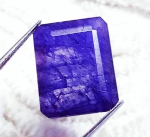 Piedra Preciosa Suelta Natural Azul Berilo 22.85 Ct Forma Esmeralda Certificada - Picture 1 of 6