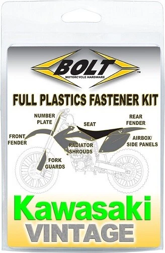Kit de pernos de sujeción de plástico Kawasaki KX125/250 94-97 cubiertas de guardabarros # placa  Foto 1 de 1