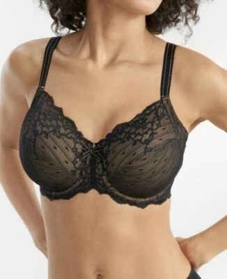 Sujetador con aros Chantelle 3281 Rive Gauche cobertura completa negro talla 32DDD Foto 1 de 3