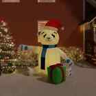 Christmas Inflatable Teddy Bear LED 94.5" vidaXL