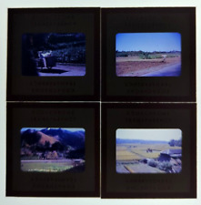 Lot of 4: 1950s Kodak Red Border 35mm Transparency, Korean Japan Farm Land 1