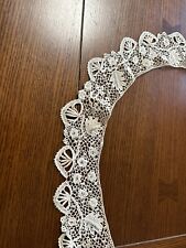 Curved Antique Vintage Lace Trim For Victorian Collars Cuffs 3” Wide 4 Yards +