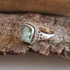 Natural Aquamarine 925 Sterling Silver Band& Statement Ring Handmade  All Size