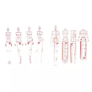 8PCS French Curve Template Ruler Set Sewing Tailoring Dressmaking Fashion Tool - Picture 1 of 9
