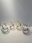Handpainted Bumble Bee Stemless Wine Drinking Glasses Set of 4 Cute